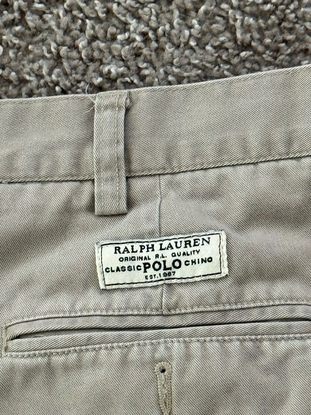 Vintage Polo Ralph Lauren Andrew Shorts 42 Khaki Pleated Chino 90s Preppy